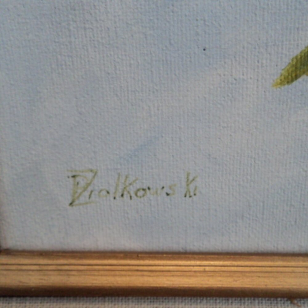 vintage oil/acrylic painting~signed - Picture 5 of 10